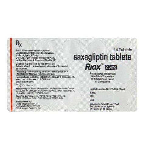Riax 2.5 Mg (Saxagliptin)