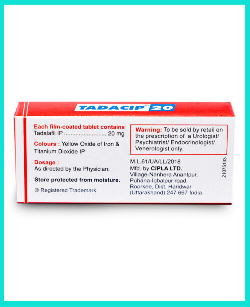 Tadacip 20 Mg (tadalafil) - Image 3